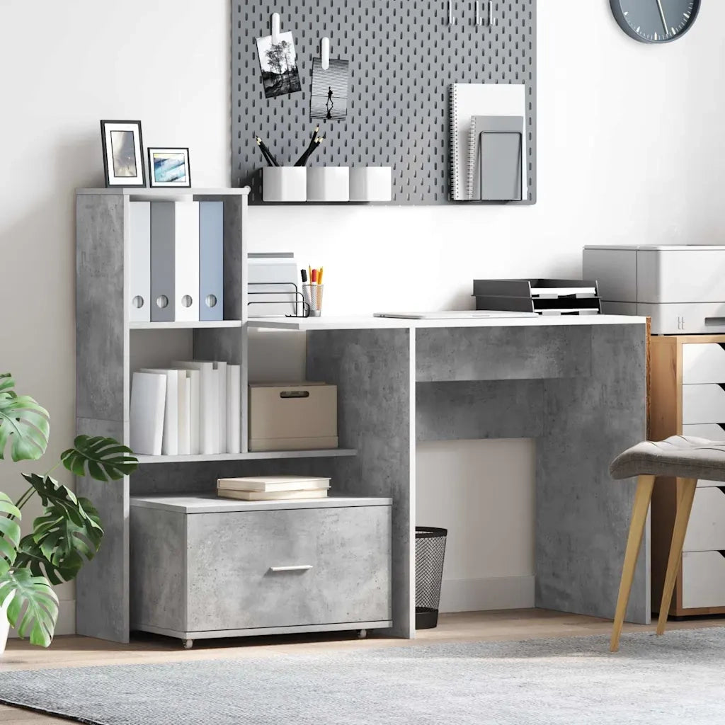 Mobile con Cassetti con ruota Grigio cemento 55 x 45 x 31 cm 869309
