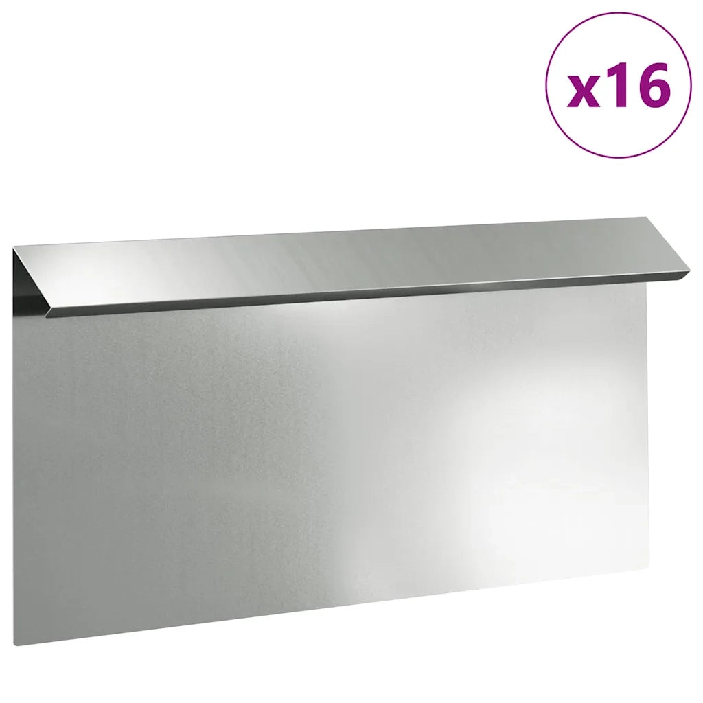 Recinto per lumache 16 pcs Argento 50 x 3,5 x 25 cm 874854