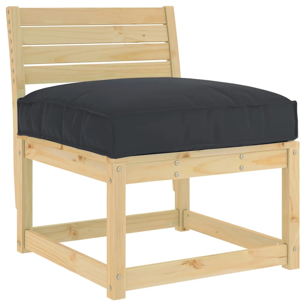 Cuscino Nero 80 x 80 x 12 cm Tessuto Oxford 42001512