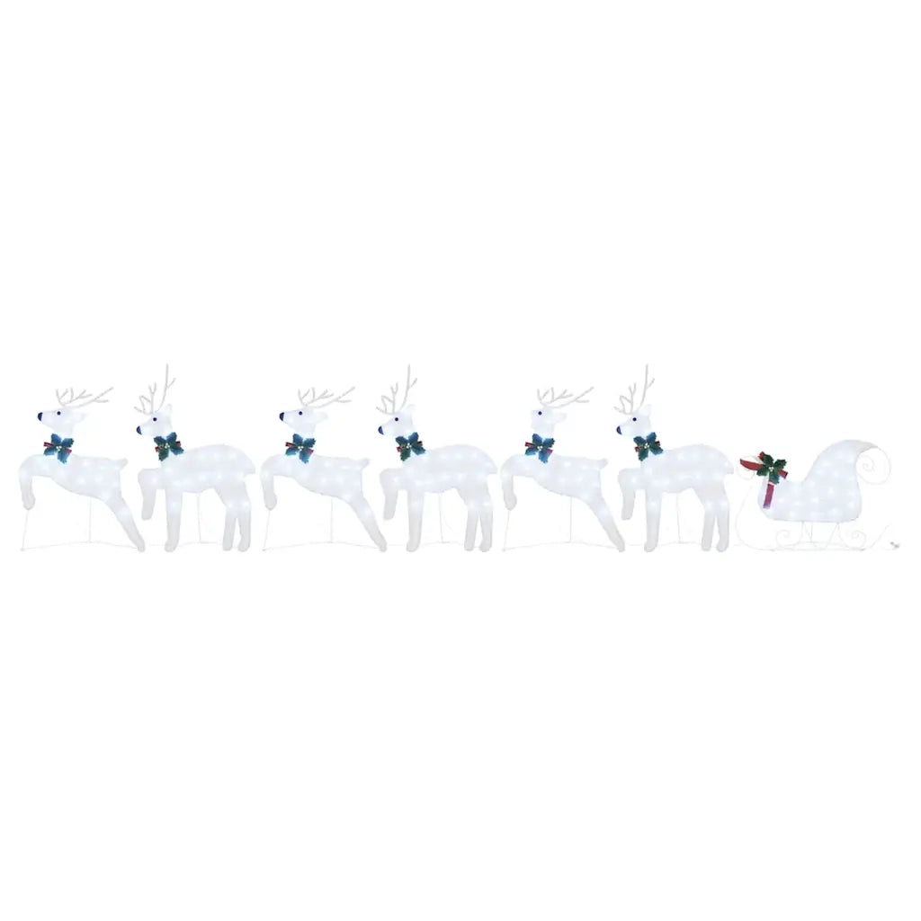 Renne LED 7 pcs Argento Tessuto 3385891