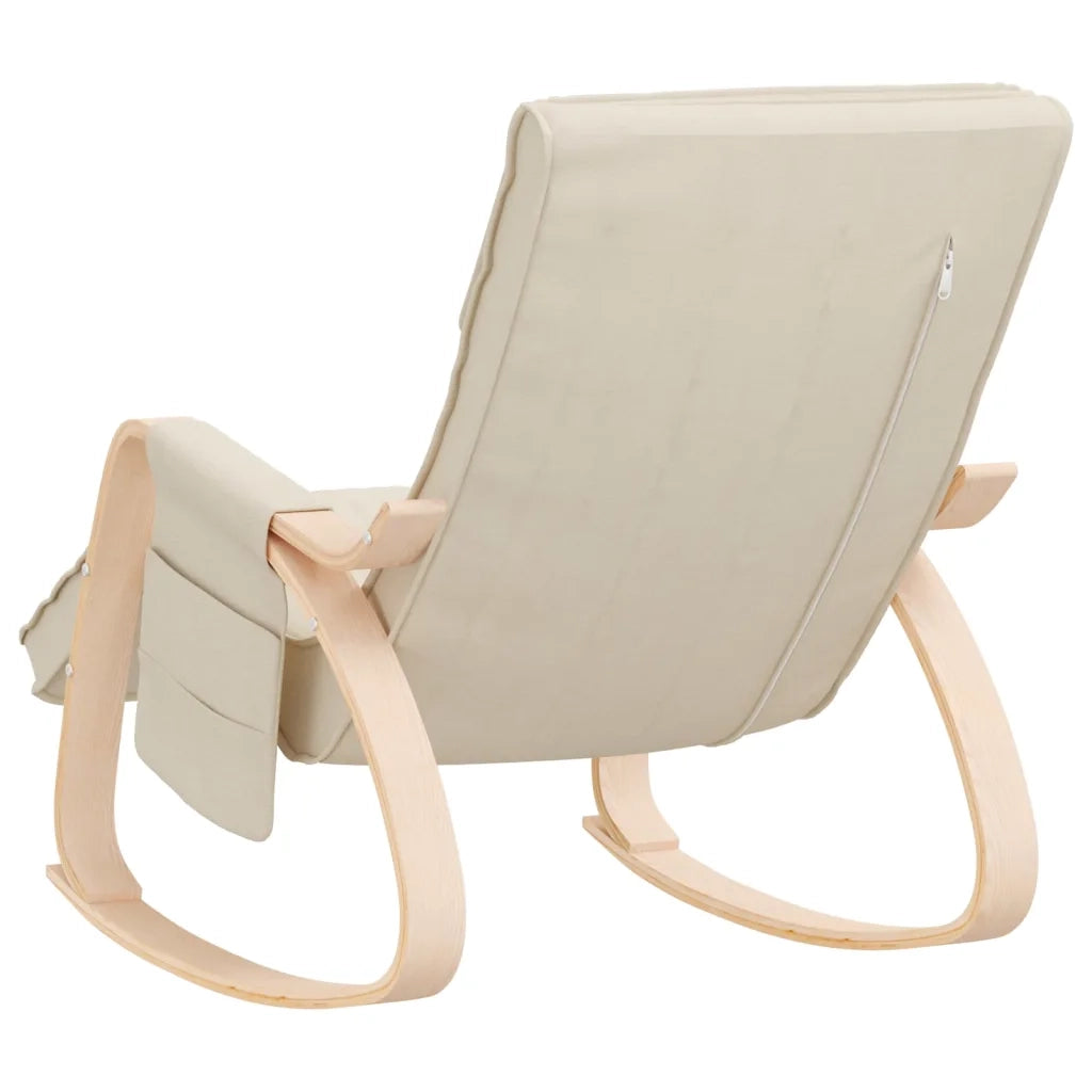 Sedia a Dondolo Crema in Tessuto CFW3738940