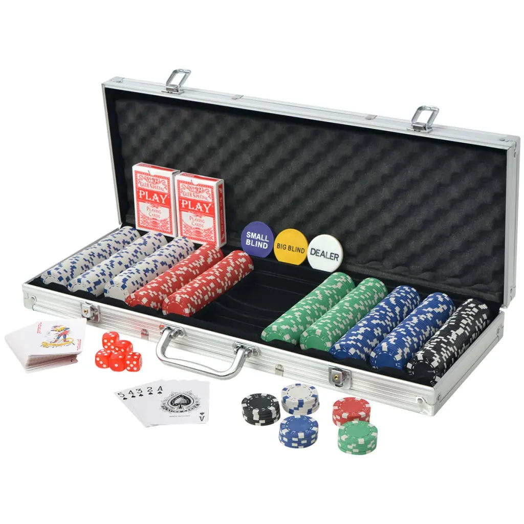 Set da Poker con 500 Chips Alluminio CFW8776819