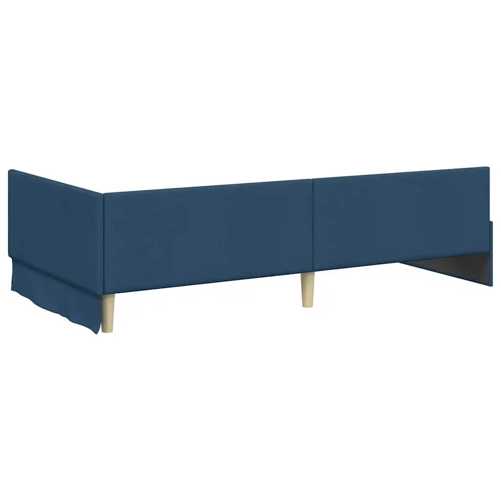 Cornice del letto ad angolo Blu 90 cm x 190 cm Tessuto 42016042