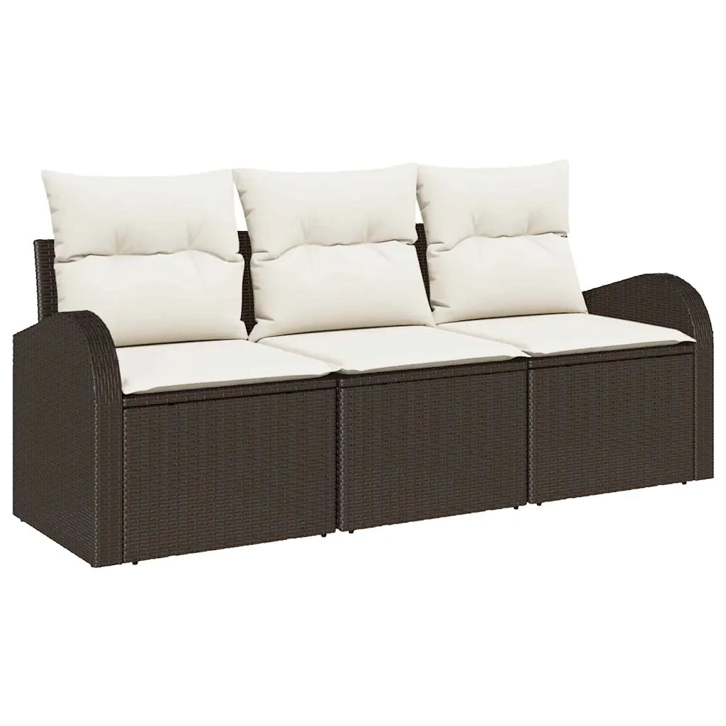 Set Divano da Giardino Marrone polyrattan 3345898