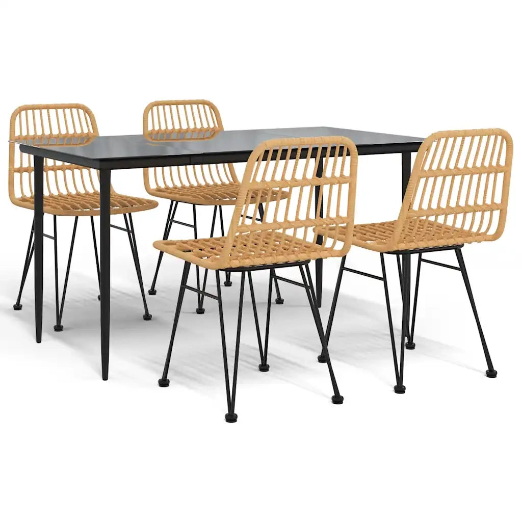 Set da Pranzo da Giardino 5 pz in Polyrattan 3157876