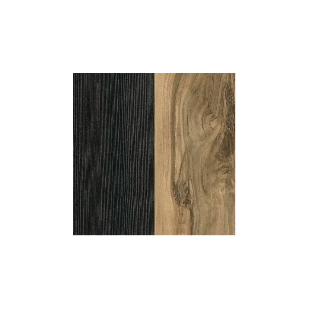 Buffet design 175cm per soggiorno colore noce e nero effetto legno collezione SANTIAGO.