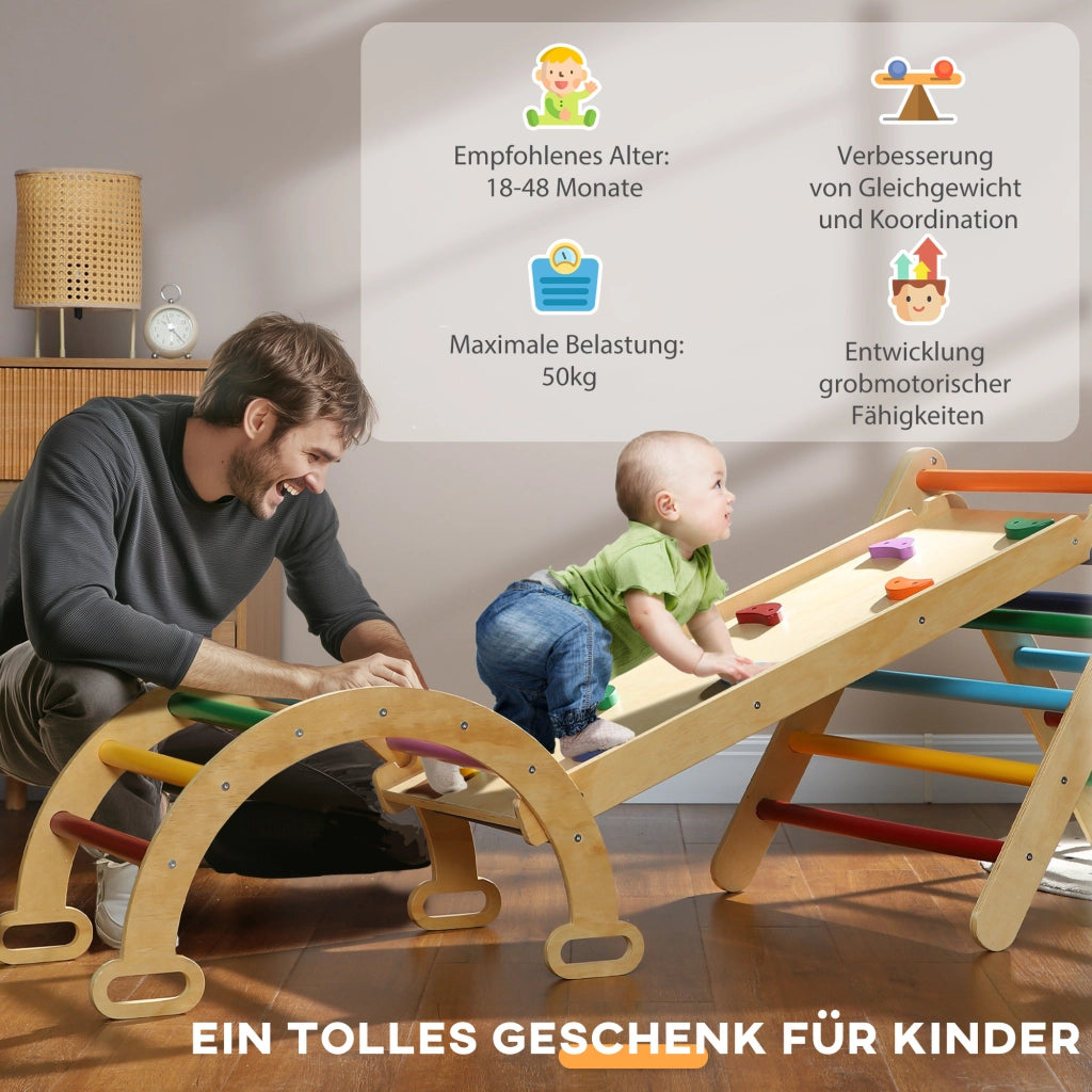 Giocattolo da arrampicata per bambini ¨C Minimal ¨C 5 in 1 con rampa, ponte e scala