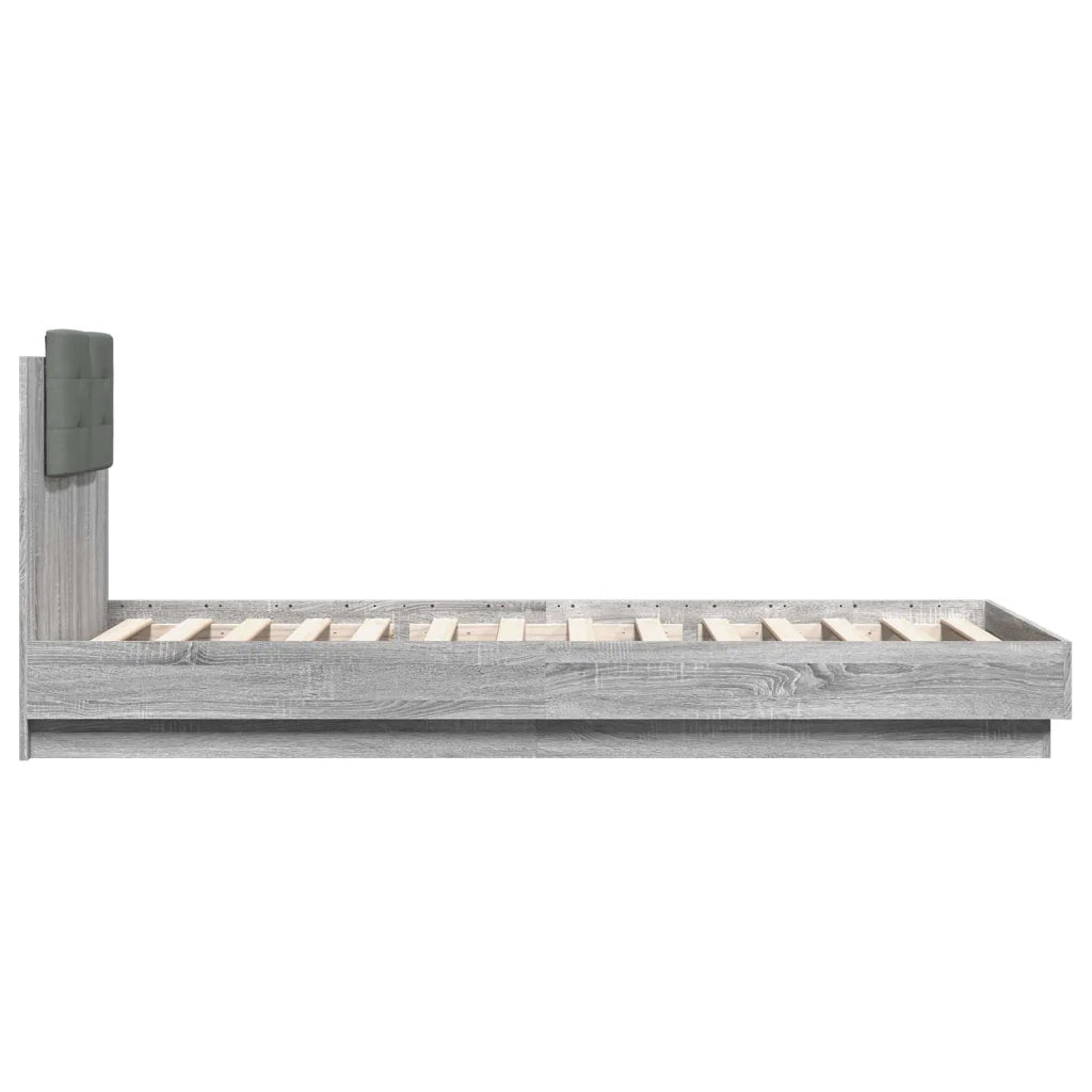 Struttura letto con testata Sonoma grigio 80 x 200 cm 3429577