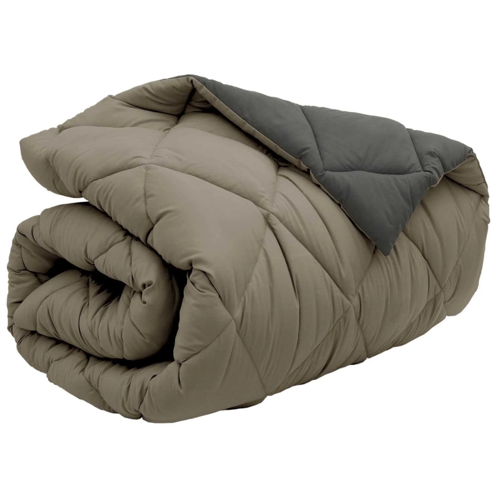 Duvet Invernale Grigio chiaro e Antracite 155 x 220 cm 42025759