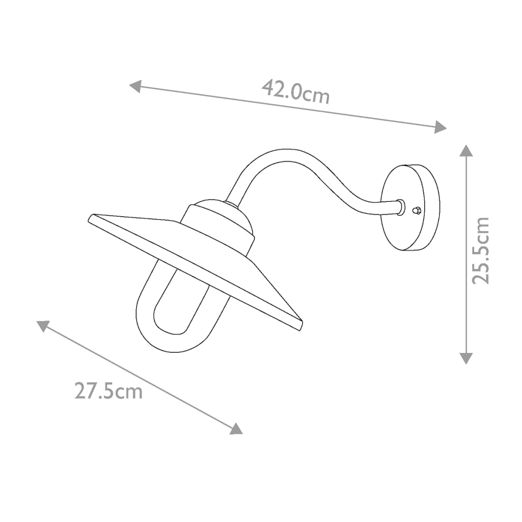 Applique esterno industrial blu E27 60W IP44 Klampenborg