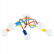 Plafoniera bimbi multicolor DRAGO 5xE27 bracci intrecciati