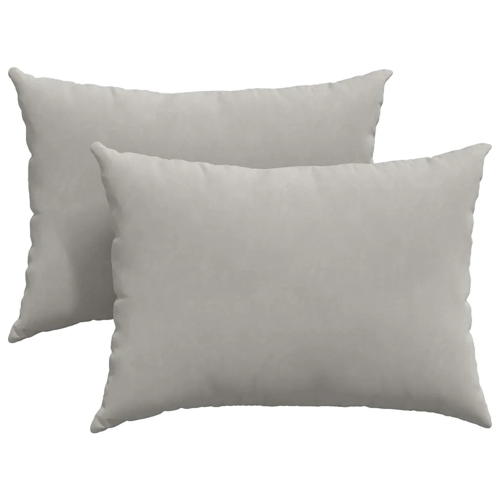 Cuscini da Divano 2 pcs Grigio chiaro 70 x 50 cm Tessuto 42013769