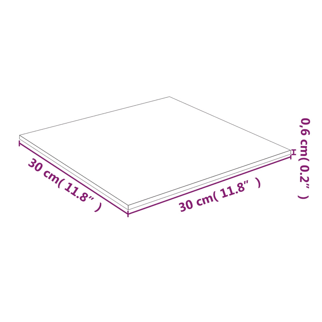 Piano Tavolo Trasparente 30x30 cm Vetro Temperato 345070