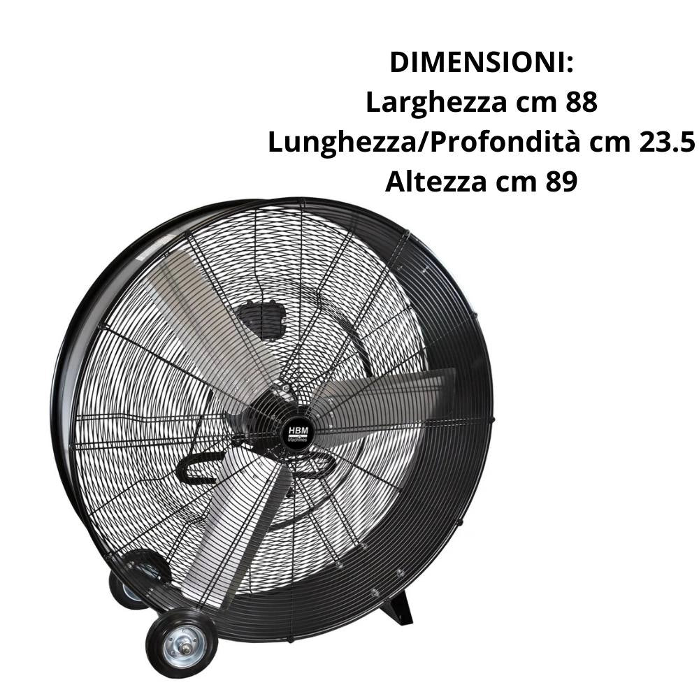 Ventilatore da terra industriale zephir zdm90cm potente e versatile