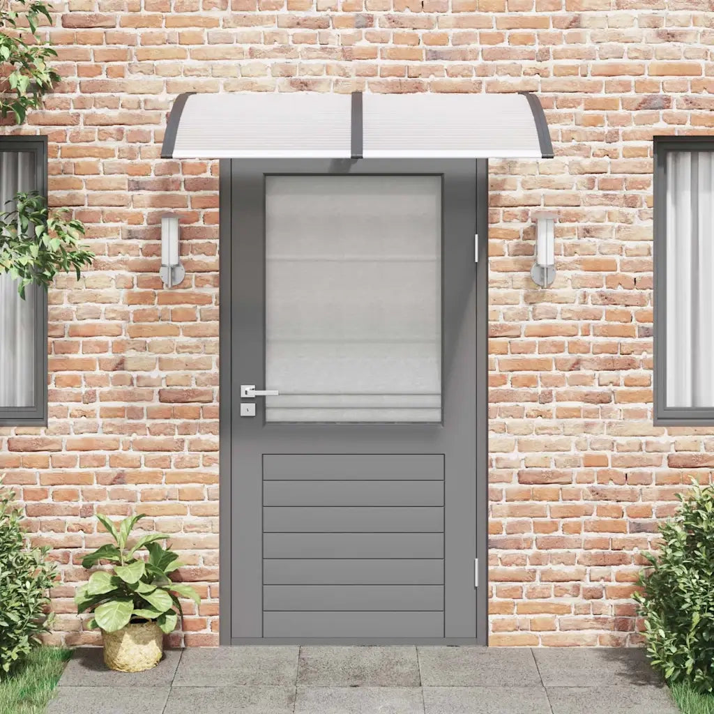 Tettoia per Porta Nera 150x100 cm Policarbonato 153567