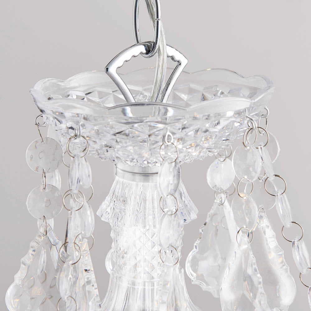 Lampadario glamour acrilico trasparente 12xE14 Endon