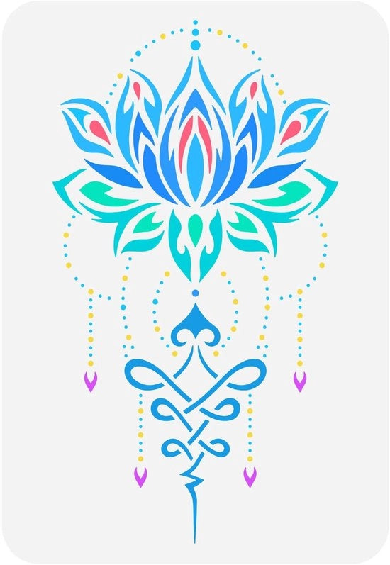 Stencils - Mandala Reutilizzabile - 21 x 29,7 cm