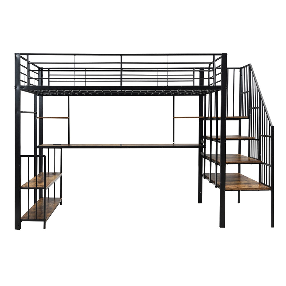 Letto a castello - Xylo - 120x200 cm ferro nero con USB