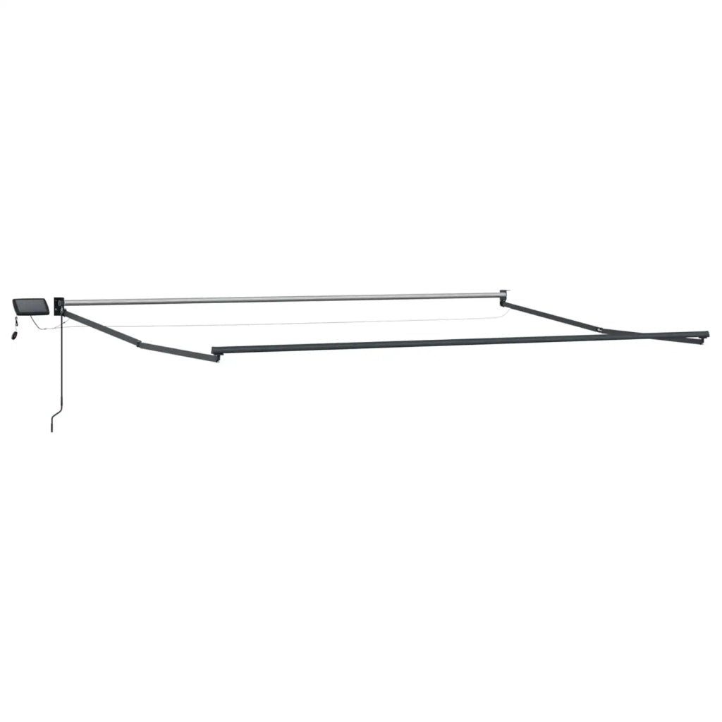 Tenda retrattile manuale con LED-Tenda parasole per balcone Borgogna e Antracite 4 ¡Á 3 m