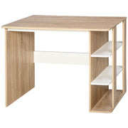 Scrivania con Libreria 3 Ripiani ¨C Xylo ¨C Legno Bianco 100x55x74 cm