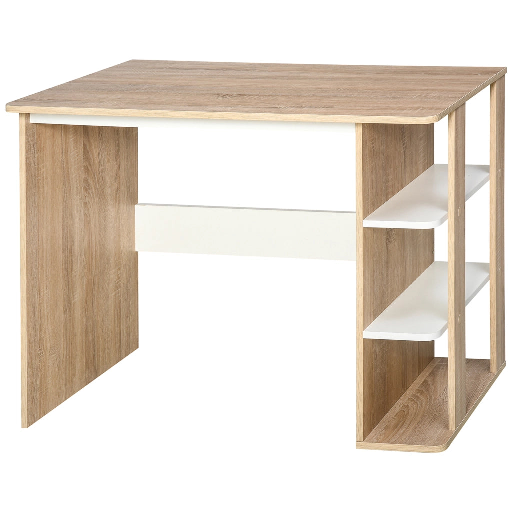 Scrivania con Libreria 3 Ripiani ¨C Xylo ¨C Legno Bianco 100x55x74 cm