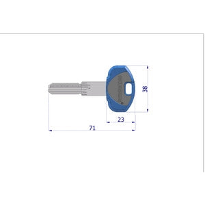 CHIAVE K1 GREZZA P/CILINDRO SECUREMME- 10,0 pz