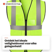 Vestimento di sicurezza XXXL alta visibilità - Neon Giallo - Riflettente - Tessuto a maglia - Respirante - Multi tasca - Leggero e duraturo - Cintura di lavoro