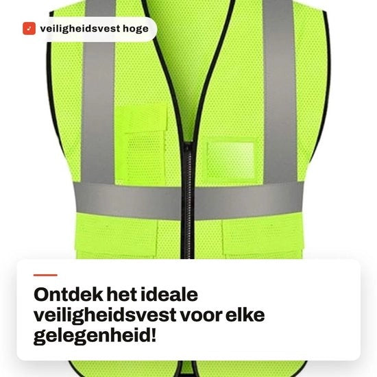 Vestimento di sicurezza XXXL alta visibilità - Neon Giallo - Riflettente - Tessuto a maglia - Respirante - Multi tasca - Leggero e duraturo - Cintura di lavoro