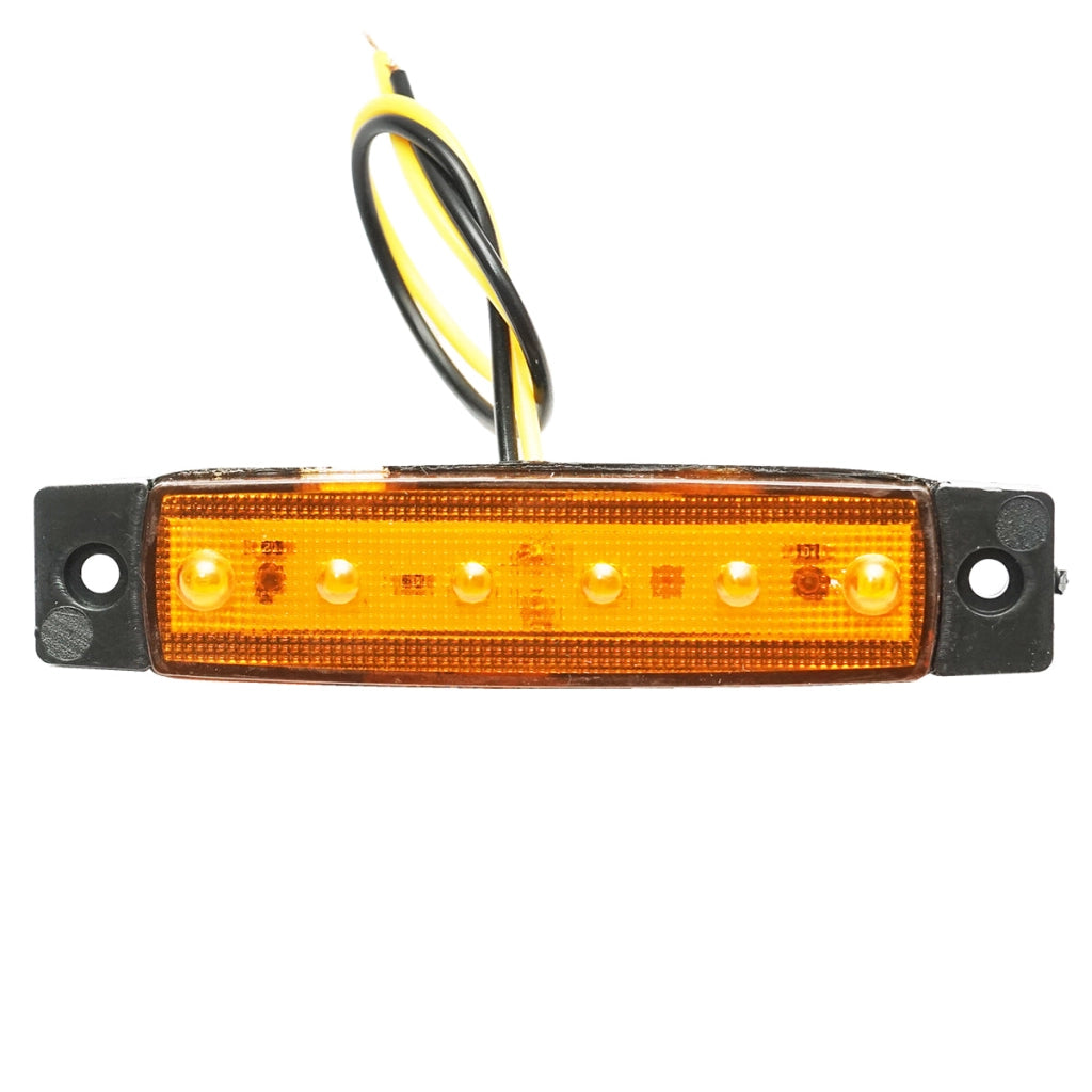 Lampada laterale gialla con LED, 12V/24V, Breckner Germany