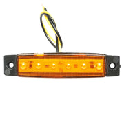 Lampada laterale gialla con LED, 12V/24V, Breckner Germany