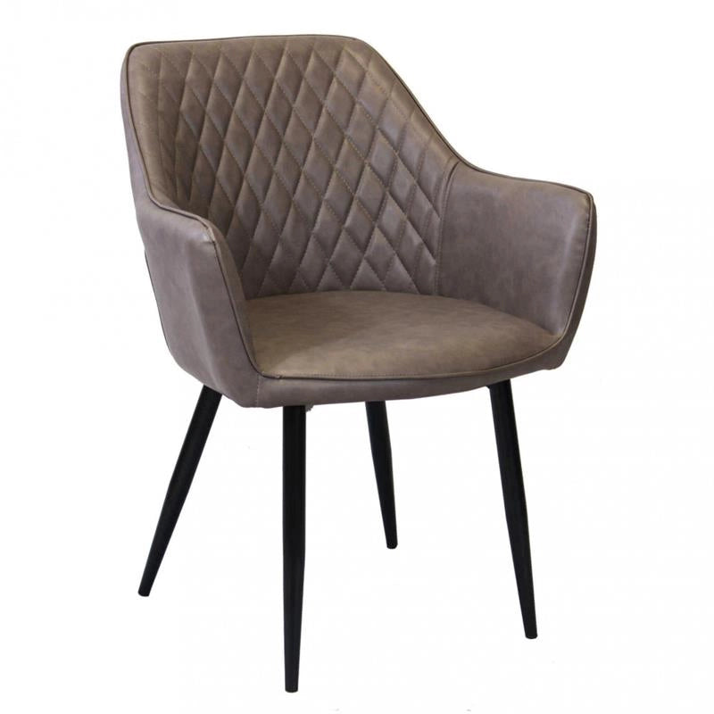 POLTRONA SINDY IN ECOPELLE 56 X 60 X 87 CM COLORE MARRONE OKX