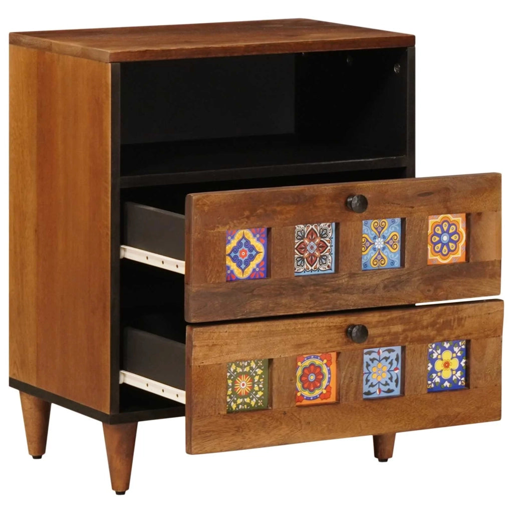 Armadio da Notte con cassetto Marrone 50 x 33 x 62 cm 4018234