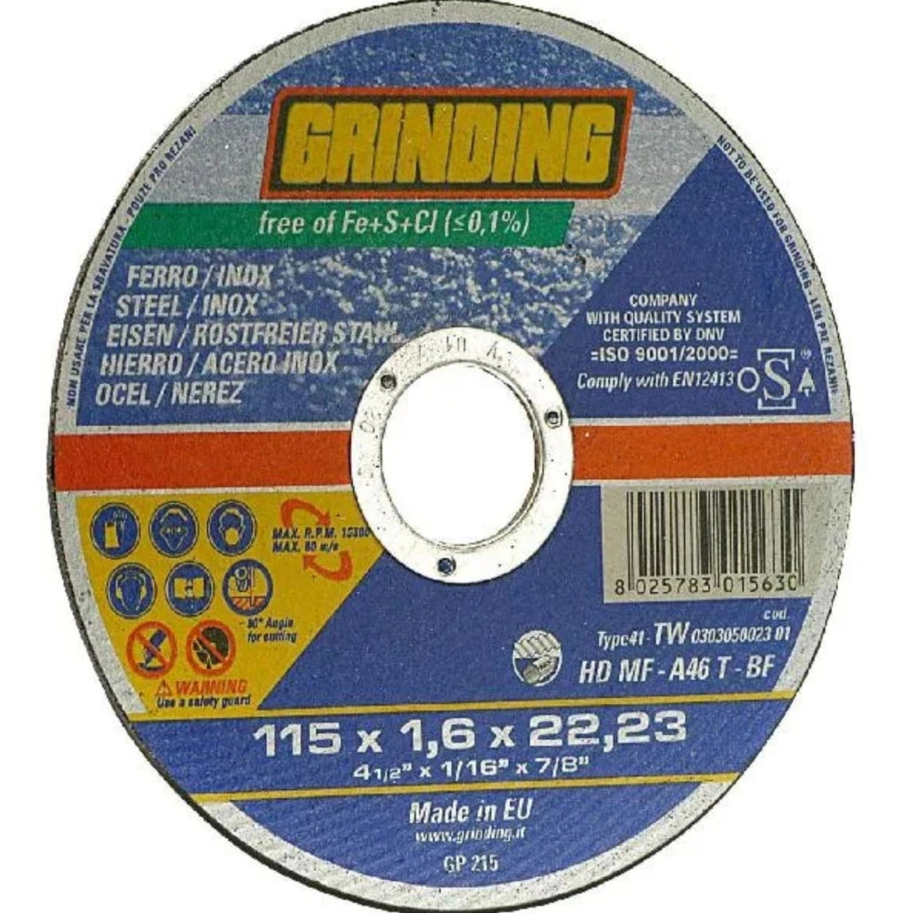 Disco Taglio Mini Grinding Ferro Acciaio Ø115x1,6 mm per Smerigliatrice – Confezione da 50 Pezzi