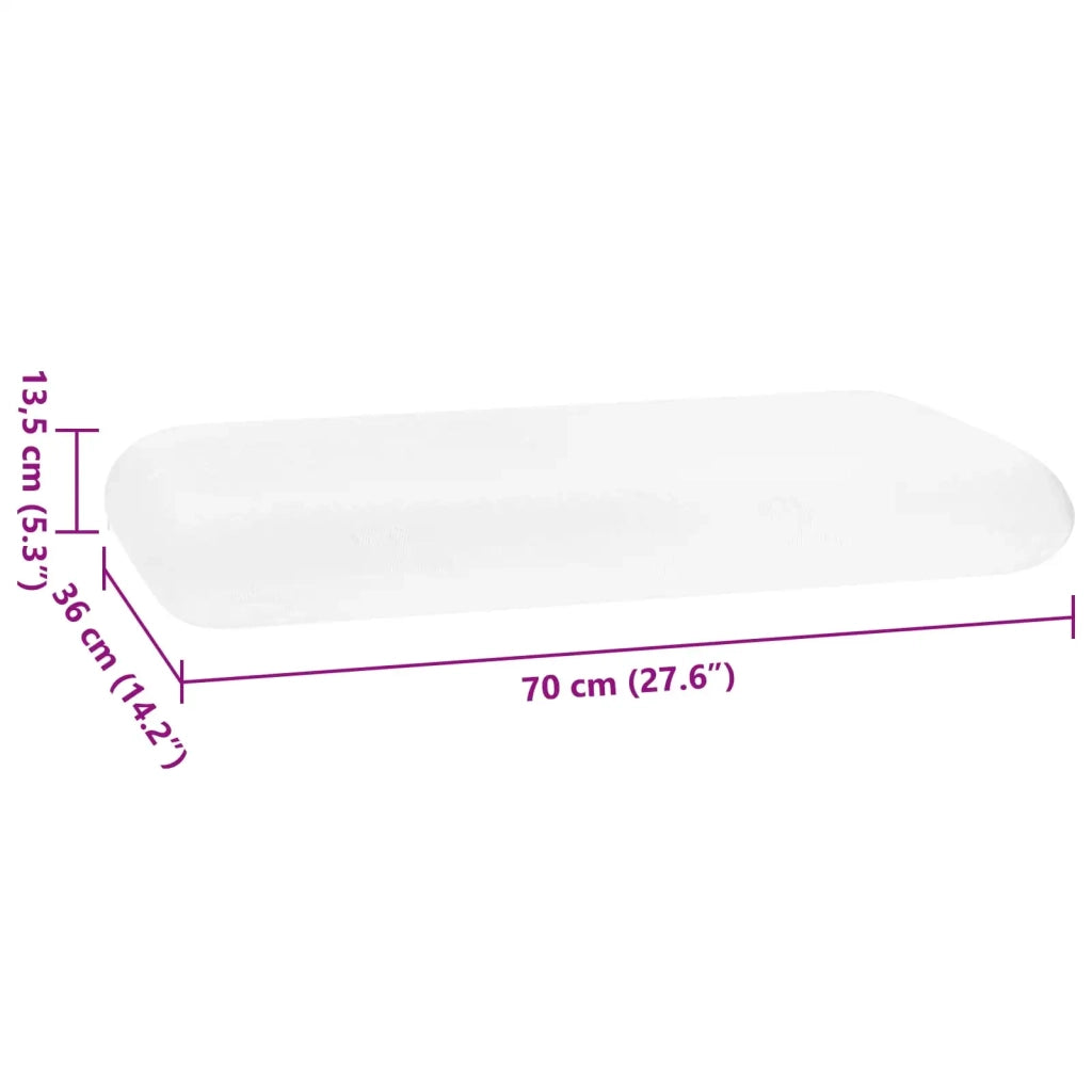 Cuscino da Letto Bianco 70 x 36 x 13,5 cm Schiuma Memory 42020215