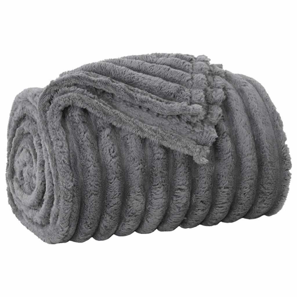 Coperte da Pile 6 pcs Grigio scuro 270 x 240 cm Panno