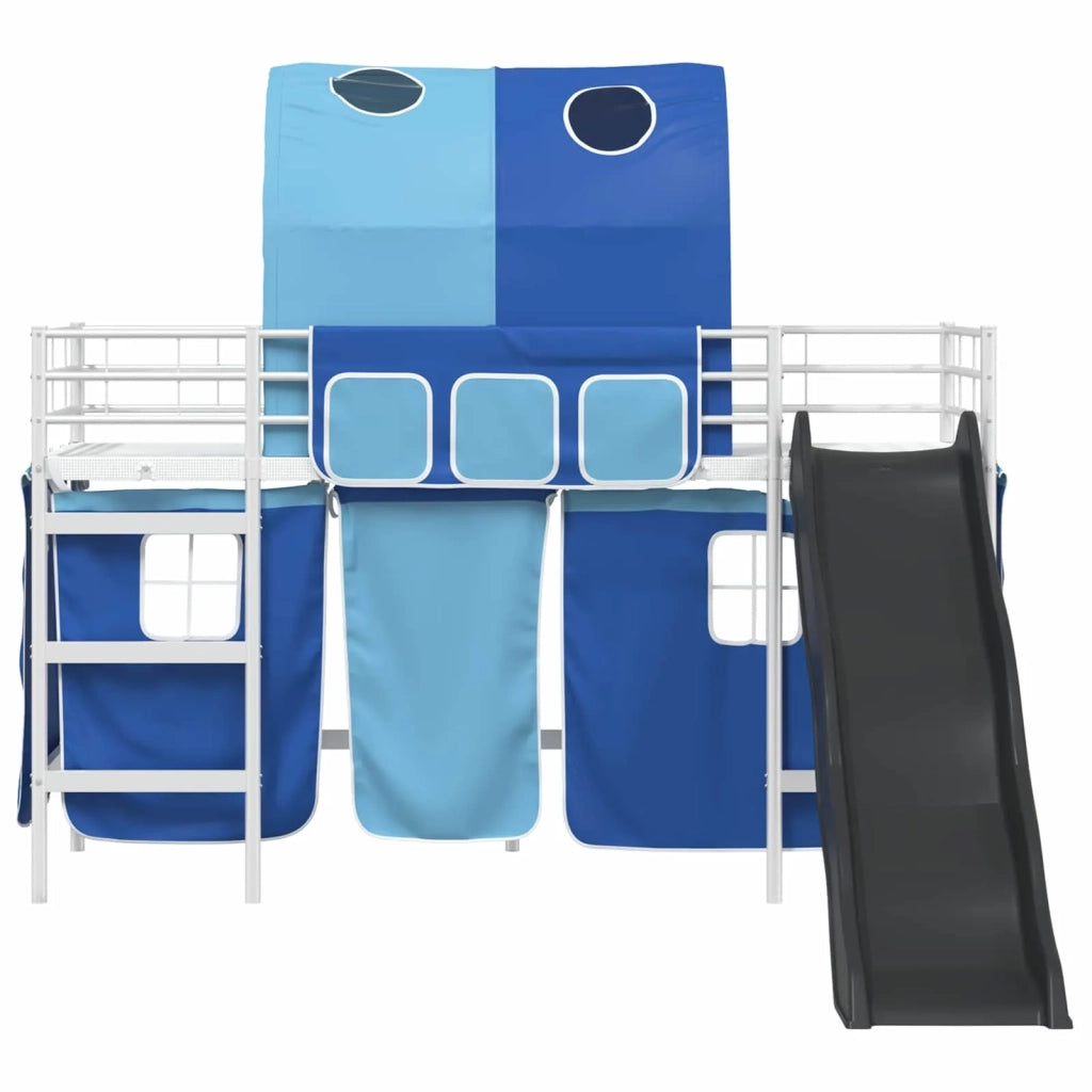 Struttura del letto loft per bambini Bianco e Blu 90 x 190 cm 42020859