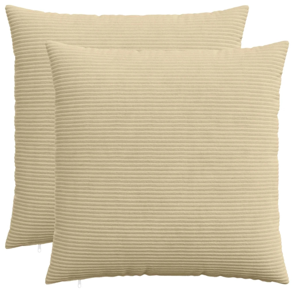 Federa 2 pcs HEERLEN Verde Grigio 55 x 55 cm corduroy 912291