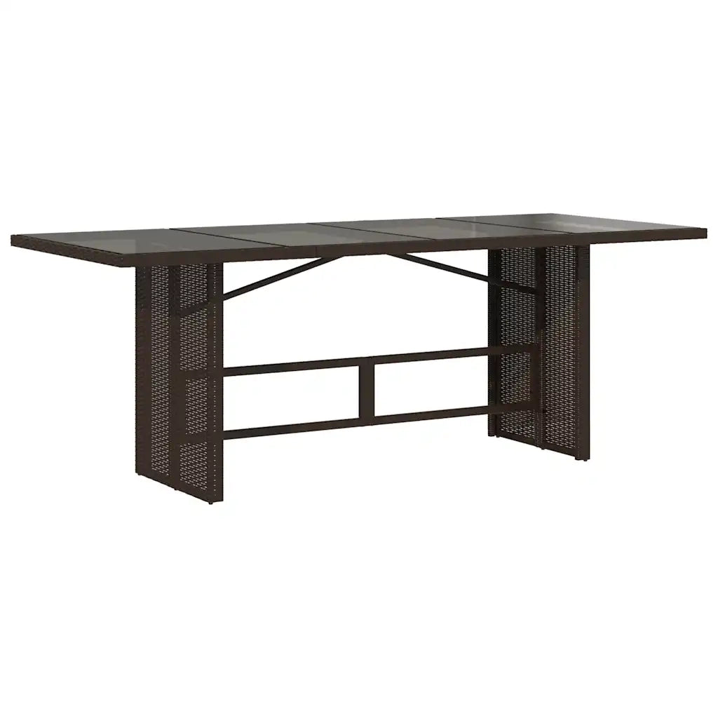 Set Bistrò da Giardino 9 pz con Cuscini in Polyrattan Marrone 3277074