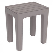 Sgabello da Bagno Multiuso in Plastica Effetto Legno Woody Colore: Tortora