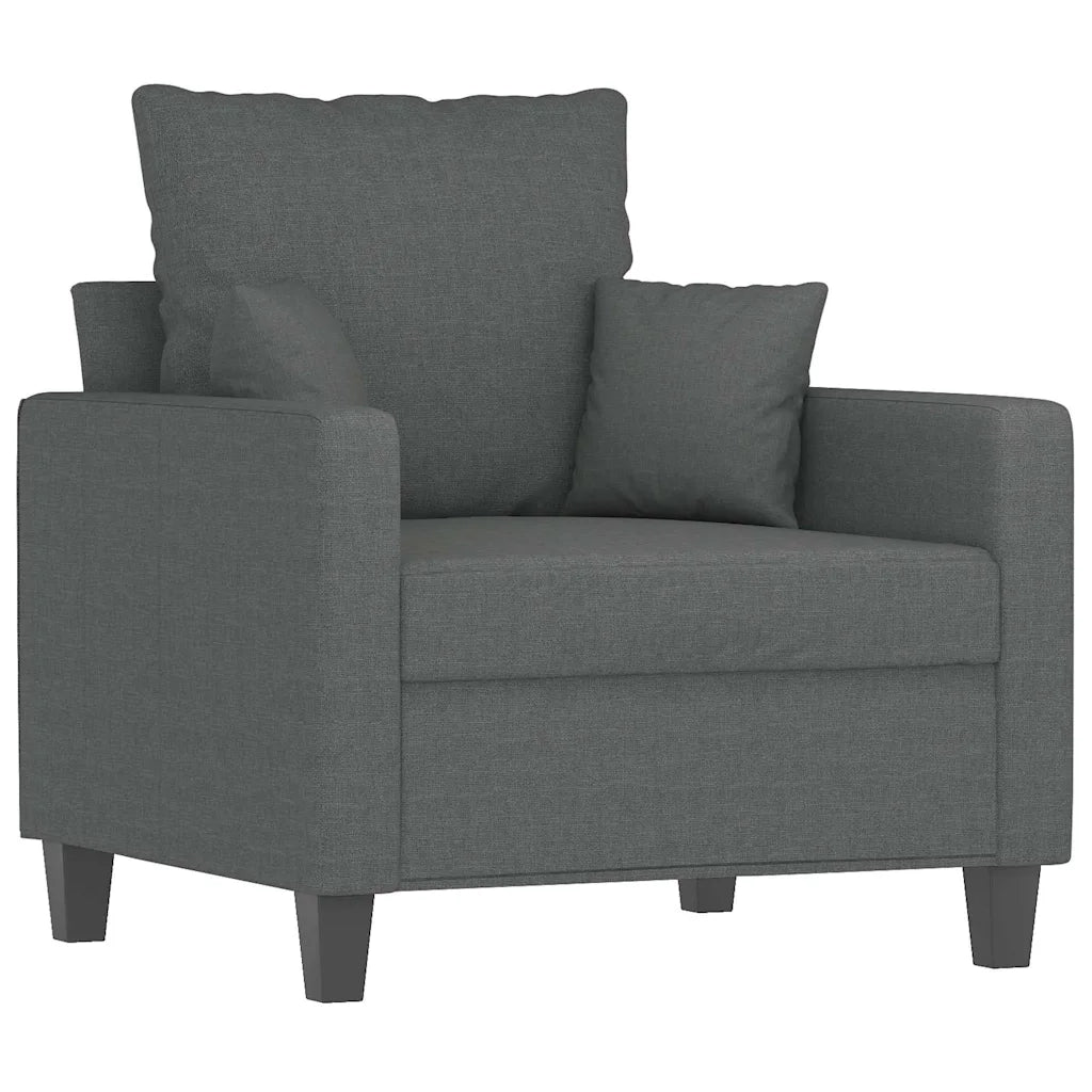 Poltrona | Sedia Relax Grigio Scuro 60 cm in Tessuto