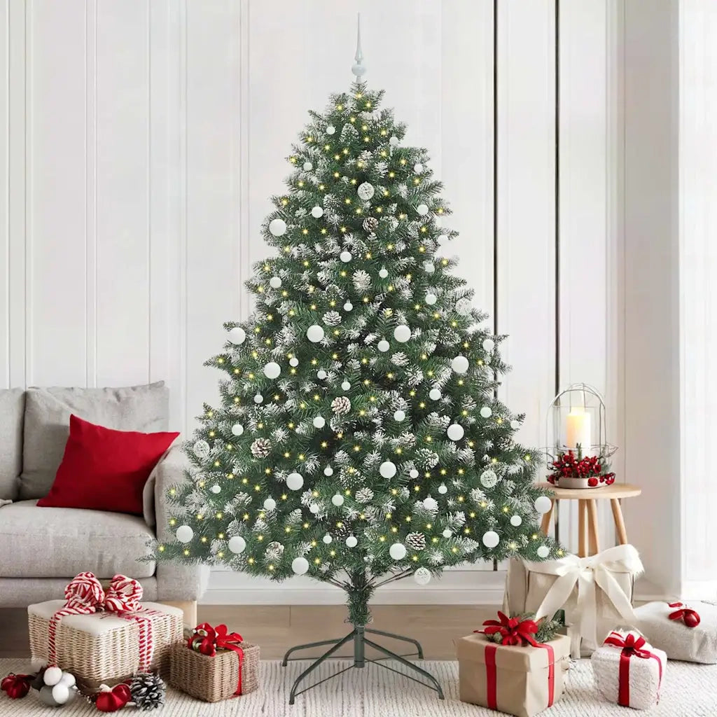 Albero di Natale artificiale con 300 LED Verde 210 cm 3395248