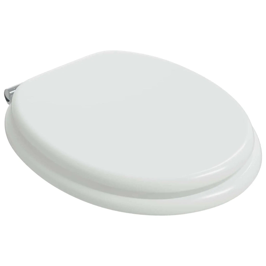 Sedile per toilette con chiusura morbida Bianco 44 x 38 cm 42027172