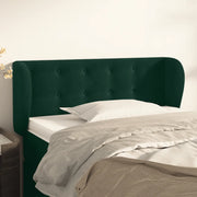 Testiera ad Orecchio-Testata con Orecchie Verde Scuro 103x23x78/88 cm in Velluto 374013