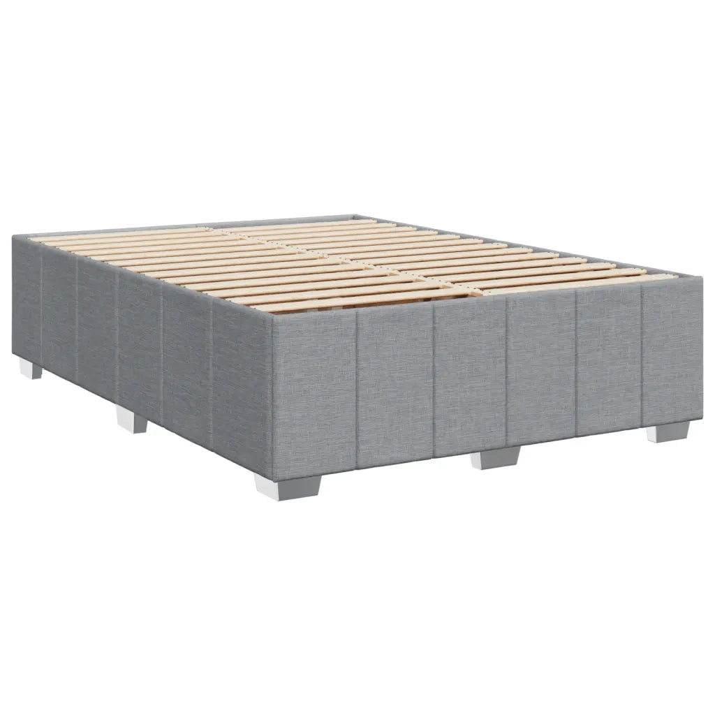 Giroletto a Molle con Materasso Grigio Chiaro 140x200cm Tessuto 3287098