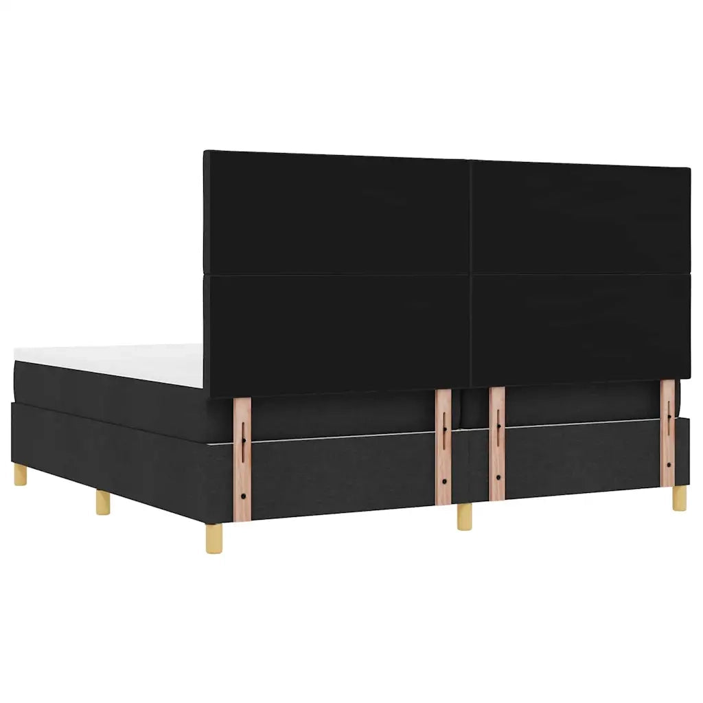 Letto a molle con materasso Nero 200 x 200 cm Tessuto 3344403