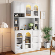 ARMADIO ALTO con LED APP 106x30x175 cm Bianco MDF