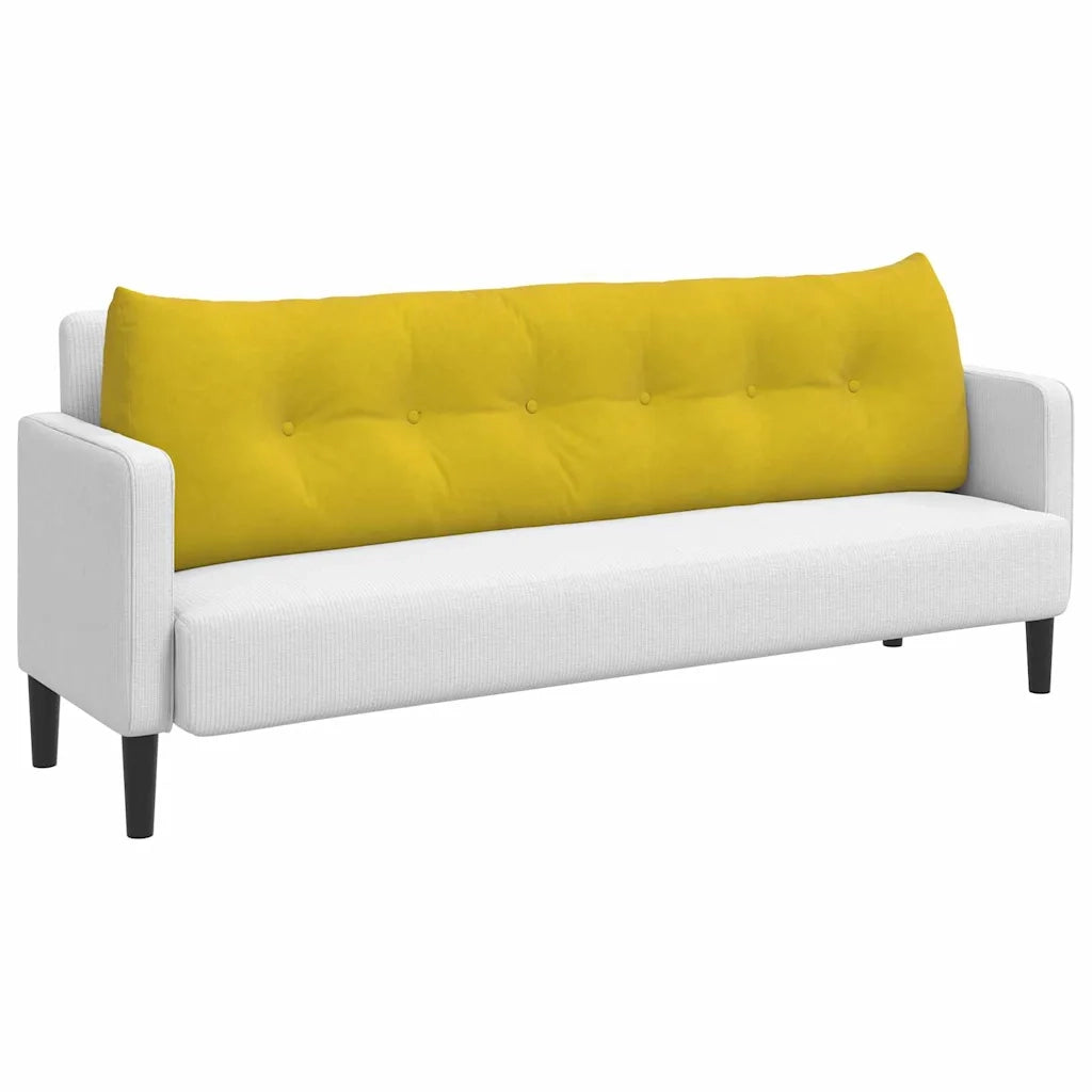 Cuscino per Schiena Giallo 180 x 24 x 50 cm Velluto 42014581