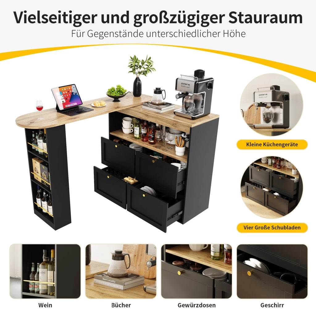 ARMADIO MODULARE Girevole 105x39x102 cm MDF Nero
