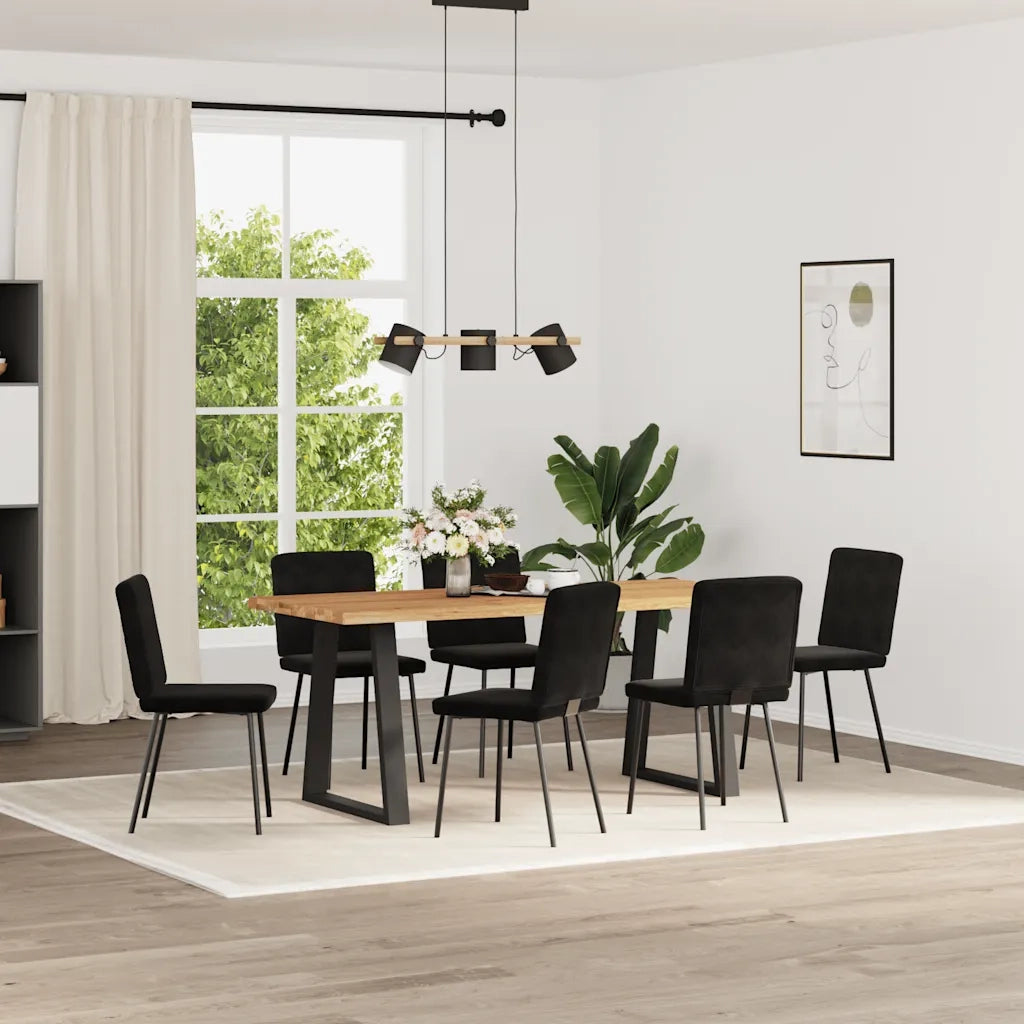 Sedie da Pranzo 6 pz Nere in Velluto 3315562
