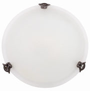 Plafoniera Candellux EVA 30cm vetro bianco patina E27